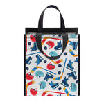 Hockey Equipment Pattern Print Insulated Lunch Tote