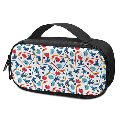 Hockey Equipment Pattern Print Insulin Cooler Travel Case