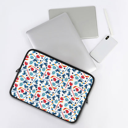 Hockey Equipment Pattern Print Laptop Sleeve