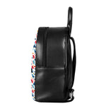 Hockey Equipment Pattern Print Leather Backpack