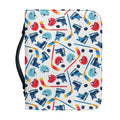 Hockey Equipment Pattern Print Leather Bible Cover
