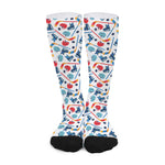 Hockey Equipment Pattern Print Long Socks