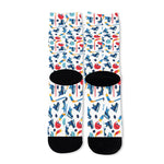Hockey Equipment Pattern Print Long Socks