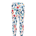 Hockey Equipment Pattern Print Men's leggings