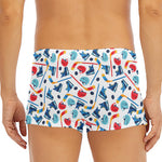 Hockey Equipment Pattern Print Men's Short Boxer Briefs