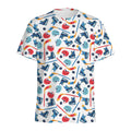 Hockey Equipment Pattern Print Men's Athletic T-Shirt