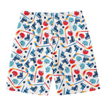 Hockey Equipment Pattern Print Men's Swim Trunks
