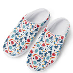 Hockey Equipment Pattern Print Mesh Casual Shoes