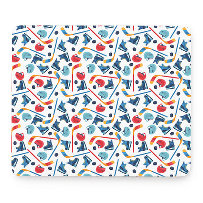 Hockey Equipment Pattern Print Mouse Pad