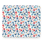 Hockey Equipment Pattern Print Mouse Pad