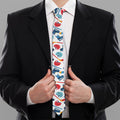 Hockey Equipment Pattern Print Necktie