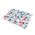 Hockey Equipment Pattern Print Pet Cooling Mat Cover