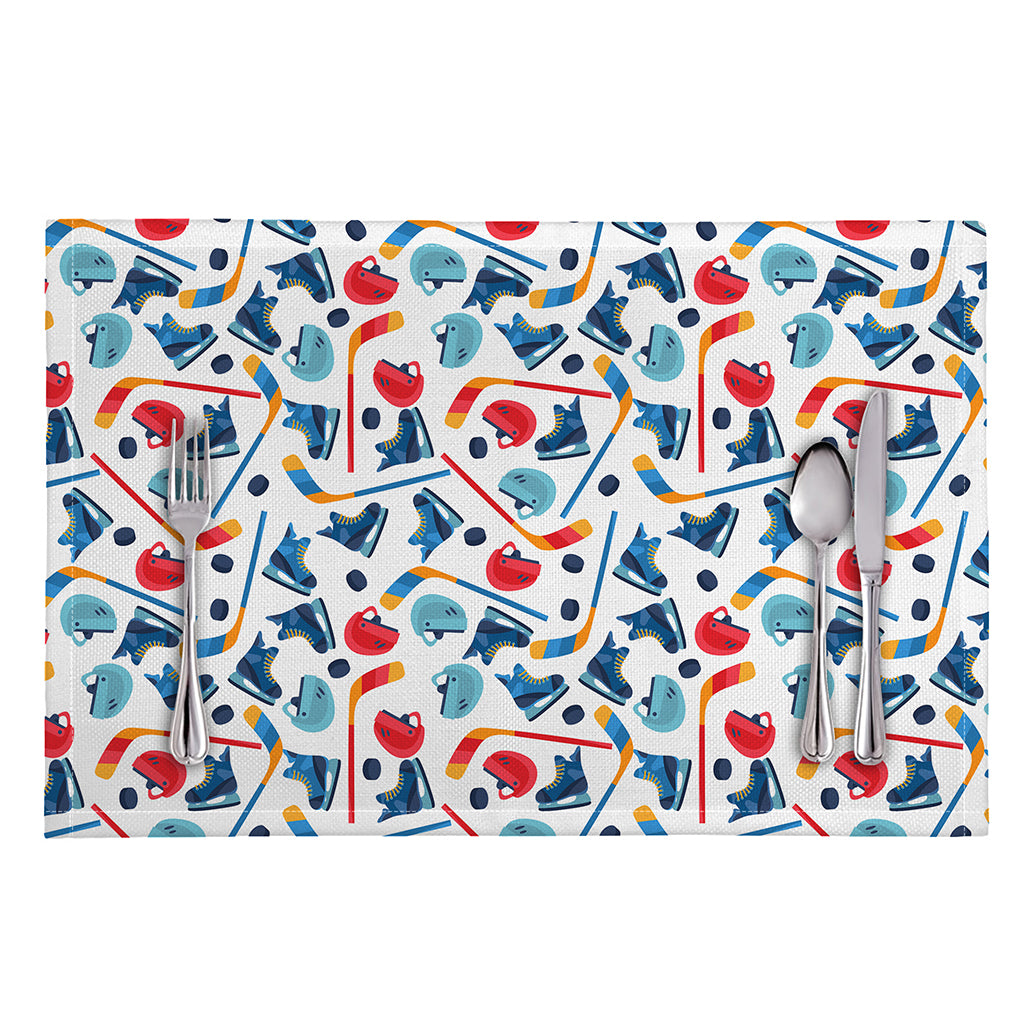 Hockey Equipment Pattern Print Placemat