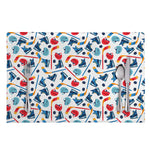 Hockey Equipment Pattern Print Placemat