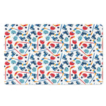 Hockey Equipment Pattern Print Polyester Doormat