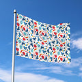 Hockey Equipment Pattern Print Polyester Flag