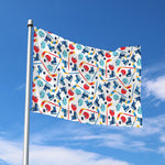 Hockey Equipment Pattern Print Polyester Flag
