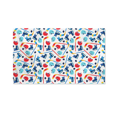Hockey Equipment Pattern Print Polyester Flag