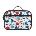 Hockey Equipment Pattern Print Portable Lunch Bag