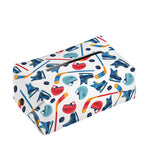 Hockey Equipment Pattern Print Rectangle Tissue Box Cover