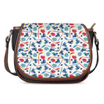 Hockey Equipment Pattern Print Saddle Bag