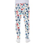 Hockey Equipment Pattern Print Scuba Joggers