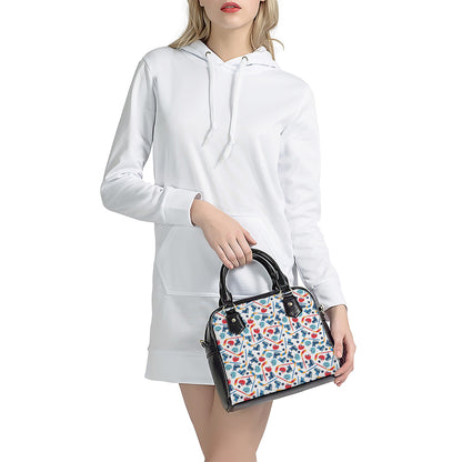 Hockey Equipment Pattern Print Shoulder Handbag