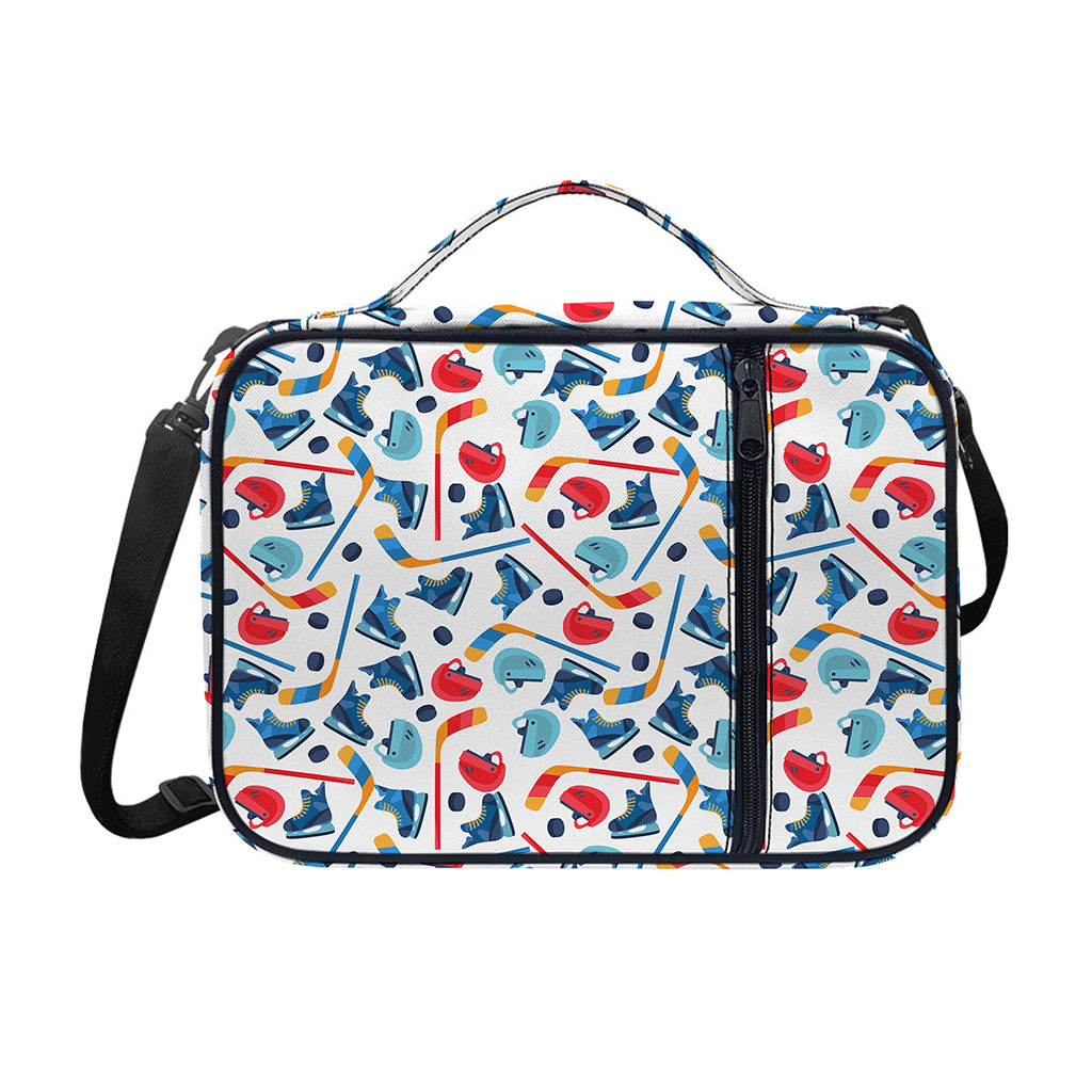 Hockey Equipment Pattern Print Shoulder Strap Bible Bag