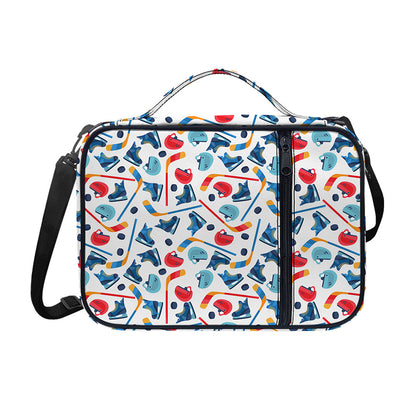 Hockey Equipment Pattern Print Shoulder Strap Bible Bag