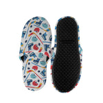 Hockey Equipment Pattern Print Slippers