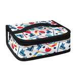 Hockey Equipment Pattern Print Small Lunch Bag