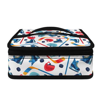 Hockey Equipment Pattern Print Small Lunch Bag