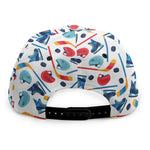 Hockey Equipment Pattern Print Snapback Cap