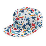 Hockey Equipment Pattern Print Snapback Cap