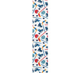 Hockey Equipment Pattern Print Table Runner