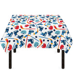Hockey Equipment Pattern Print Tablecloth