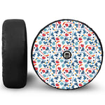 Hockey Equipment Pattern Print Tire Cover With Camera Hole