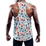 Hockey Equipment Pattern Print Training Tank Top