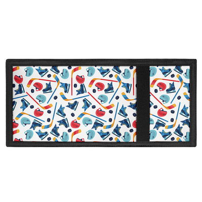 Hockey Equipment Pattern Print Trifold Wallet