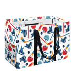 Hockey Equipment Pattern Print Utility Tote Bag