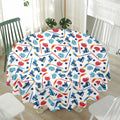 Hockey Equipment Pattern Print Waterproof Round Tablecloth