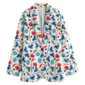 Hockey Equipment Pattern Print Women's Blazer