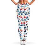 Hockey Equipment Pattern Print Women's Leggings
