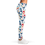 Hockey Equipment Pattern Print Women's Leggings