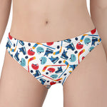 Hockey Equipment Pattern Print Women's Panties