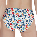 Hockey Equipment Pattern Print Women's Panties