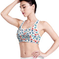 Hockey Equipment Pattern Print Women's Sports Bra