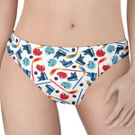 Hockey Equipment Pattern Print Women's Thong