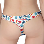 Hockey Equipment Pattern Print Women's Thong