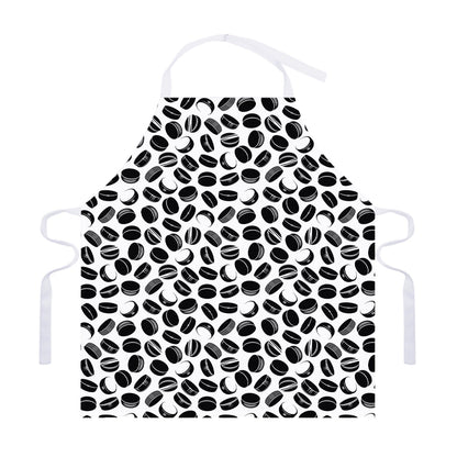 Hockey Puck Pattern Print Adjustable Apron